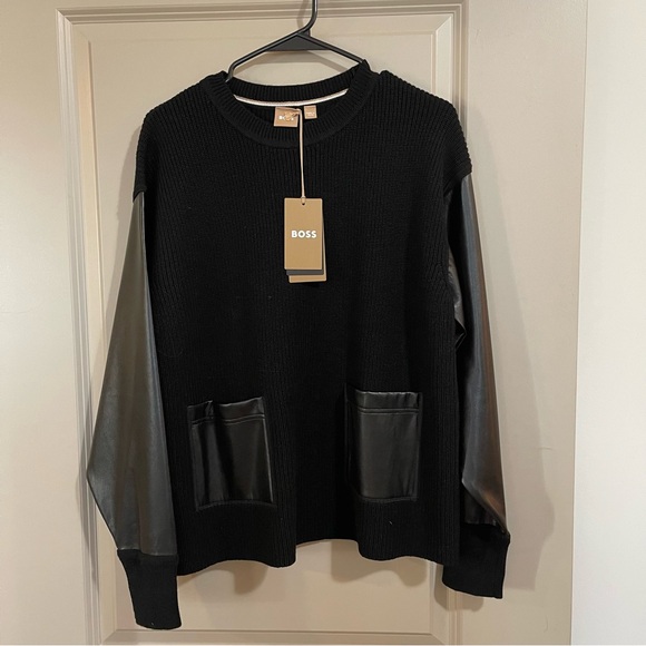 NWT - Boss by Hugo Boss Fanalian Sweater - Black - Picture 1 of 11